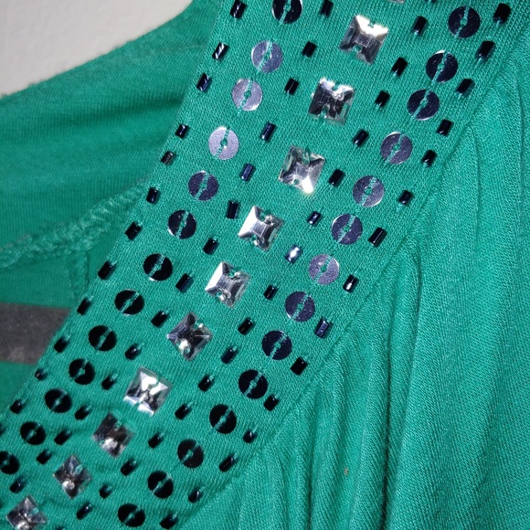 Plus Size Teal Tunic Top - Picture 2 of 5